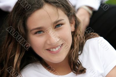 Smiling girl in soft focus