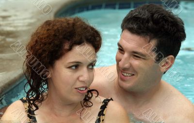 Couple in the pool