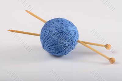 Yarn and knitting needles