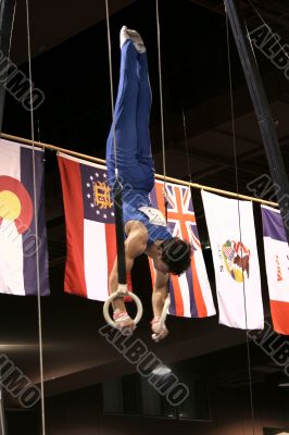 Gymnast on rings