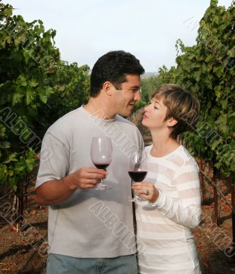 Couple at vineyard