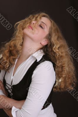 dancing curly hair girl dancing curly hair girl