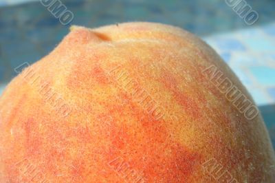Ripe peach close-up