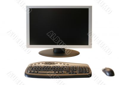 Wide Screen LCD Monitor with wireless keyboard and mouse