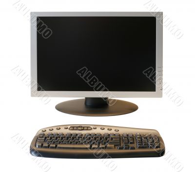 Wide Screen LCD Monitor with wireless keyboard and mouse