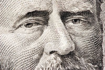 Ulysses S. Grant close up from 50 dollar bill