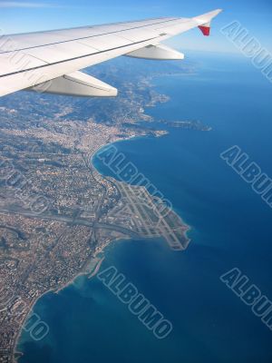 French Riviera from the sky
