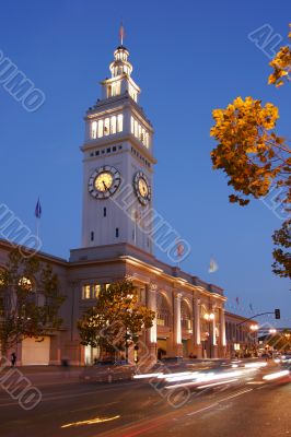 Port of San Francisco at dusk