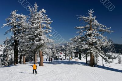 Ski resort with fresh snow Ski resort with fresh snow