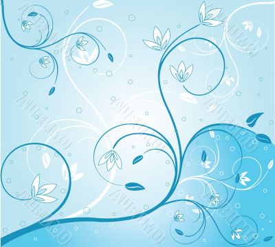 Abstract art floral design illustration