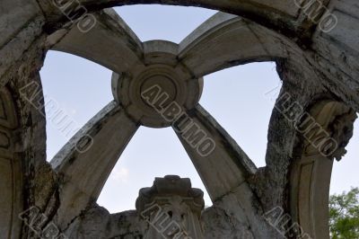 ruins of old cathedral cupola