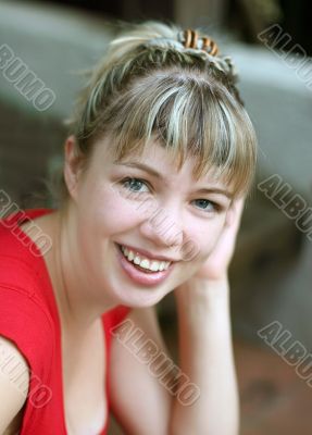 Smiling blond girl