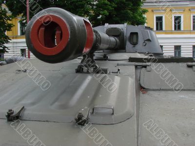 artillery howitzer stem close-up