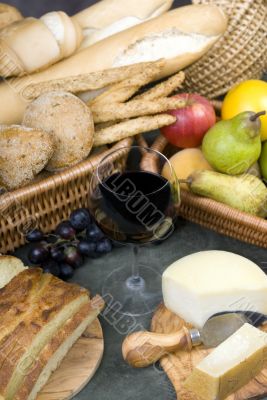 Bread and Wine Series with mixed fruit