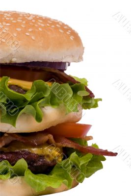 Hamburger Series (Bacon Cheeseburger half view)