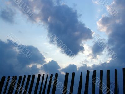 Fence and sky