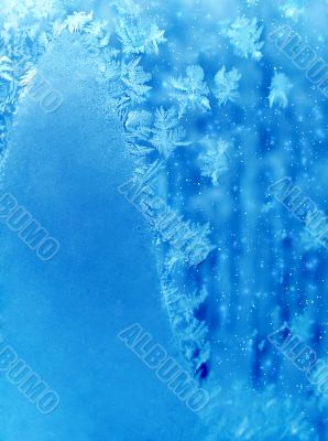 Frosty pattern at a window