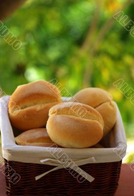 Basket with ready bread