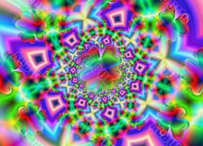 Abstract of clover leaves