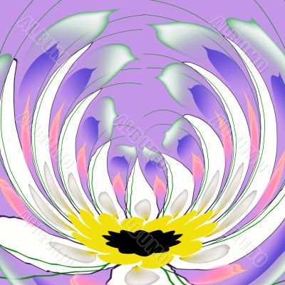 Lilac abstraction flower