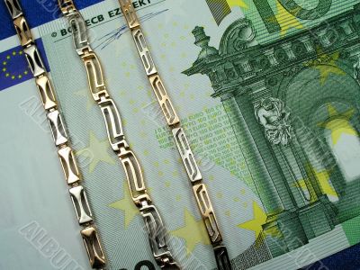 Golden bracelets and money