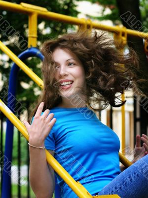 Girl on a swing