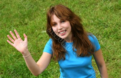Happy teenage girl