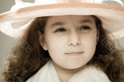 Girl in a fancy hat