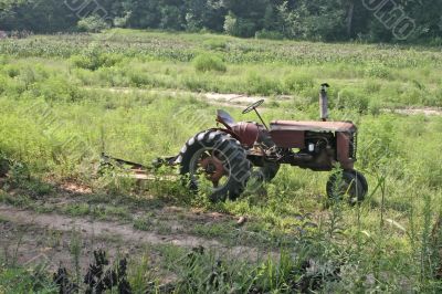 vintage farming tractor