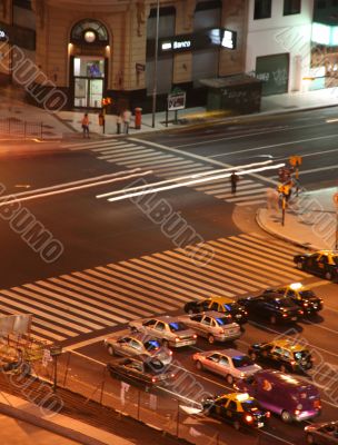 Light traces of traffic, night