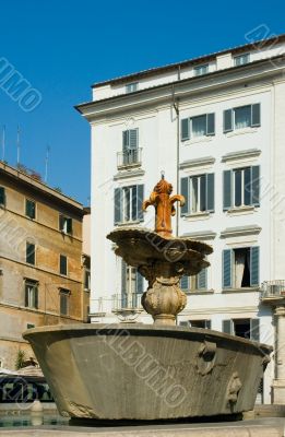 Fountain at Piazza Farnese, Rome, italy