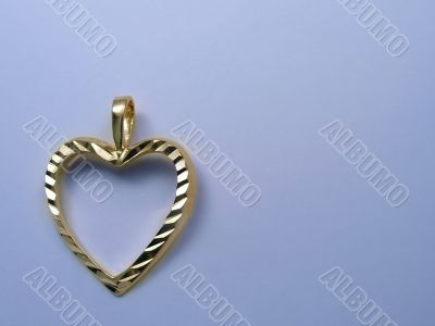 Background with golden heart