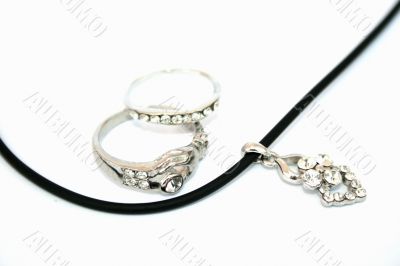 Rings and necklace