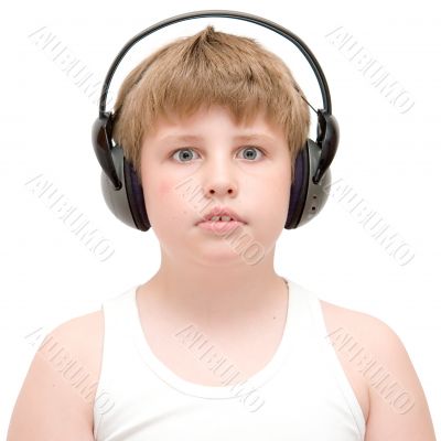 boy in headphones