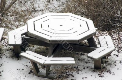 Snow bench Snow bench