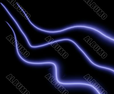 Blue neon rays