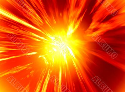 Space fiery abstract