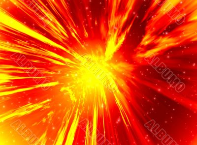 Space fiery abstract