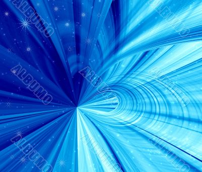 Blue abstraction background with snowflakes