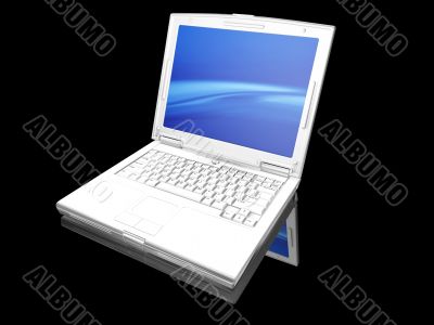 White laptop