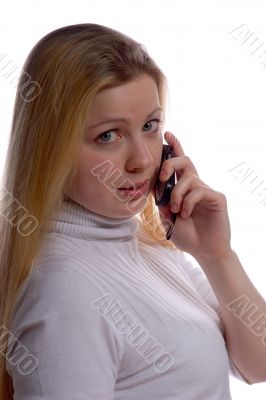 young woman with cell phone