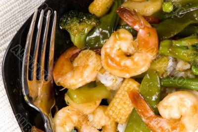 Shrimp Stir Fry over rice