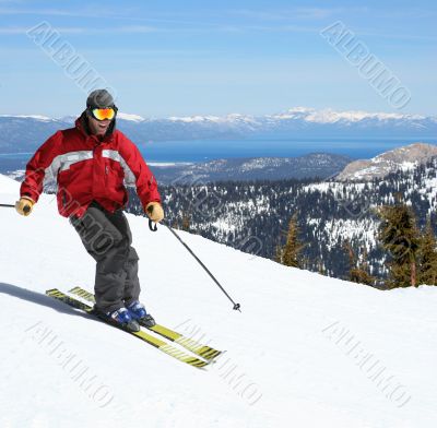 Skier on a slope
