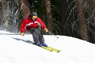 Skier on a slope