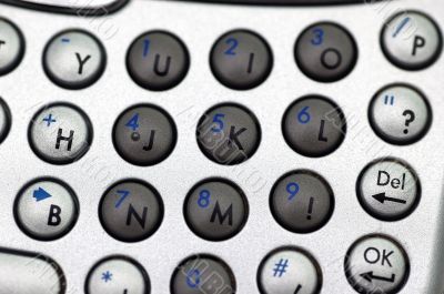 Number keypad Closeup