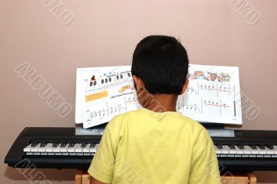 Playing the piano