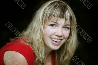 Smiling blond girl