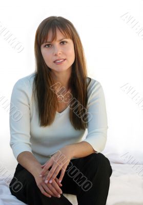 Casual woman at home