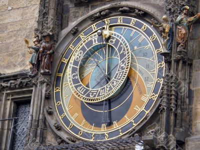 Ancient watches. Prague.