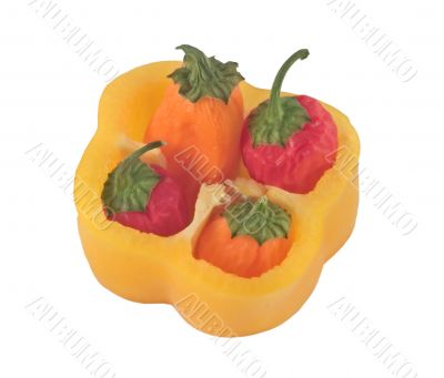 pepper medley on white pepper medley on white